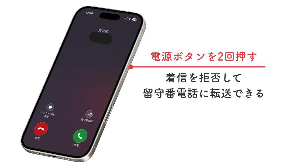 iPhone 着信 留守番電話 設定