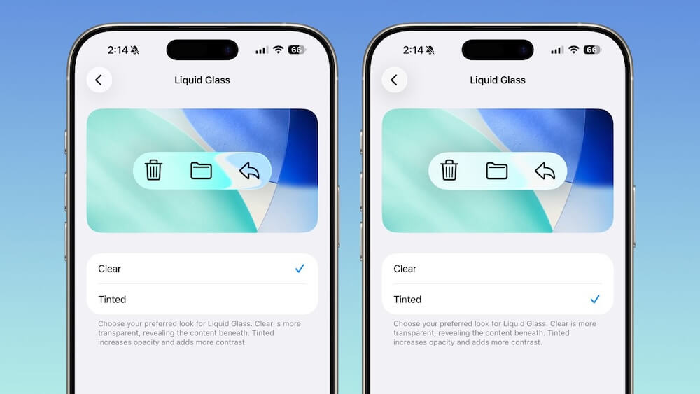 iOS 26.1 新機能 Liquid Glass 透明度
