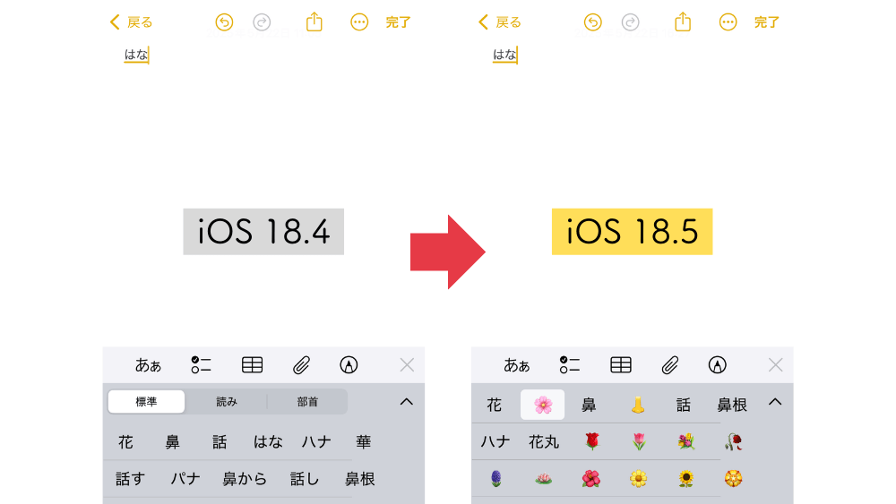 ios18.5 アップデート ios18.4 絵文字 バグ