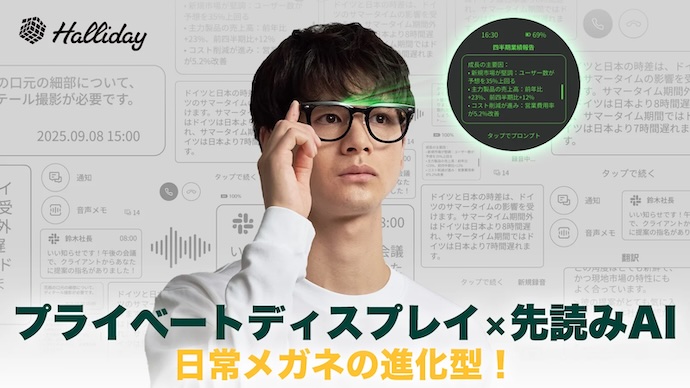 スマートグラス AIグラス Halliday Makuake