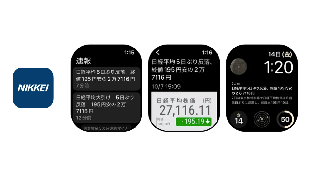 日本経済新聞 アップルウォッチ アプリ