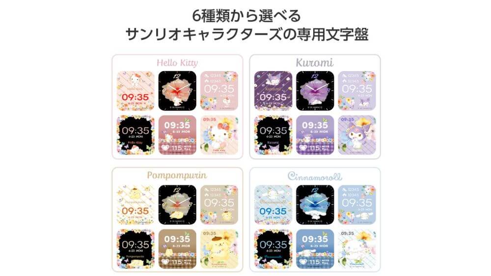 サンリオ スマートウォッチ 文字盤