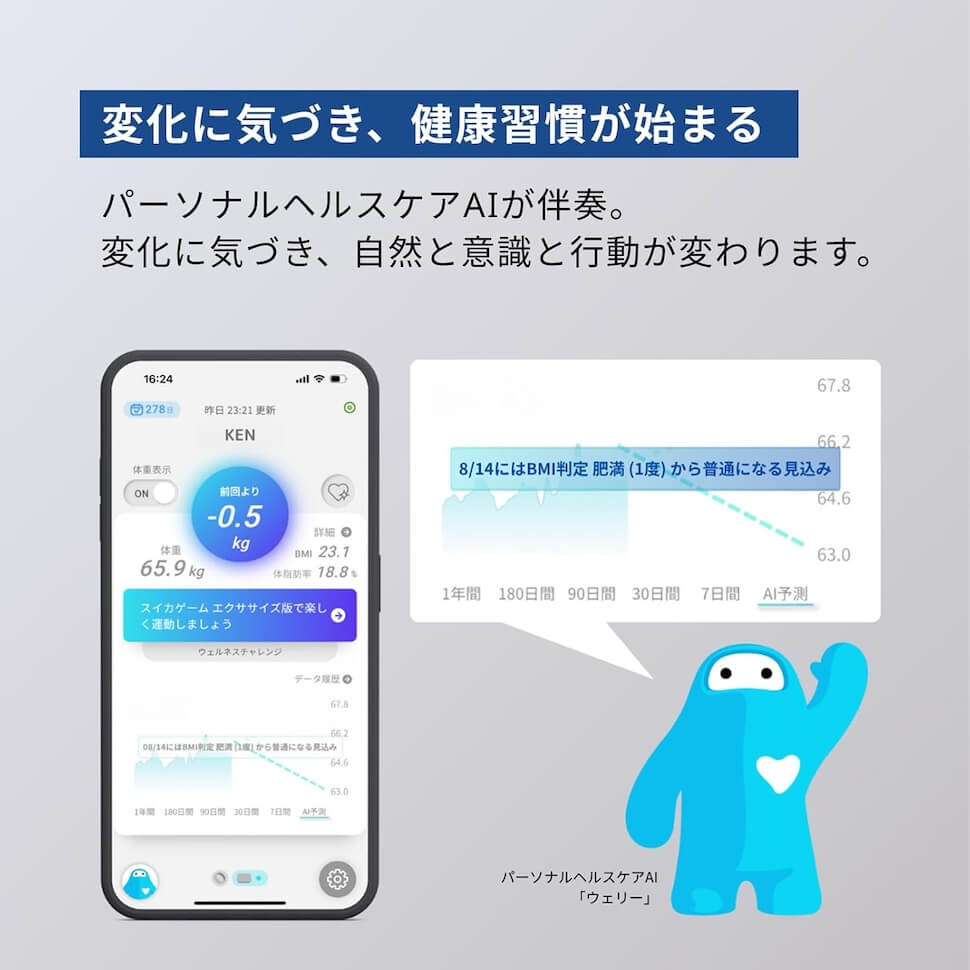 スマートバスマット 体重計 バスマット