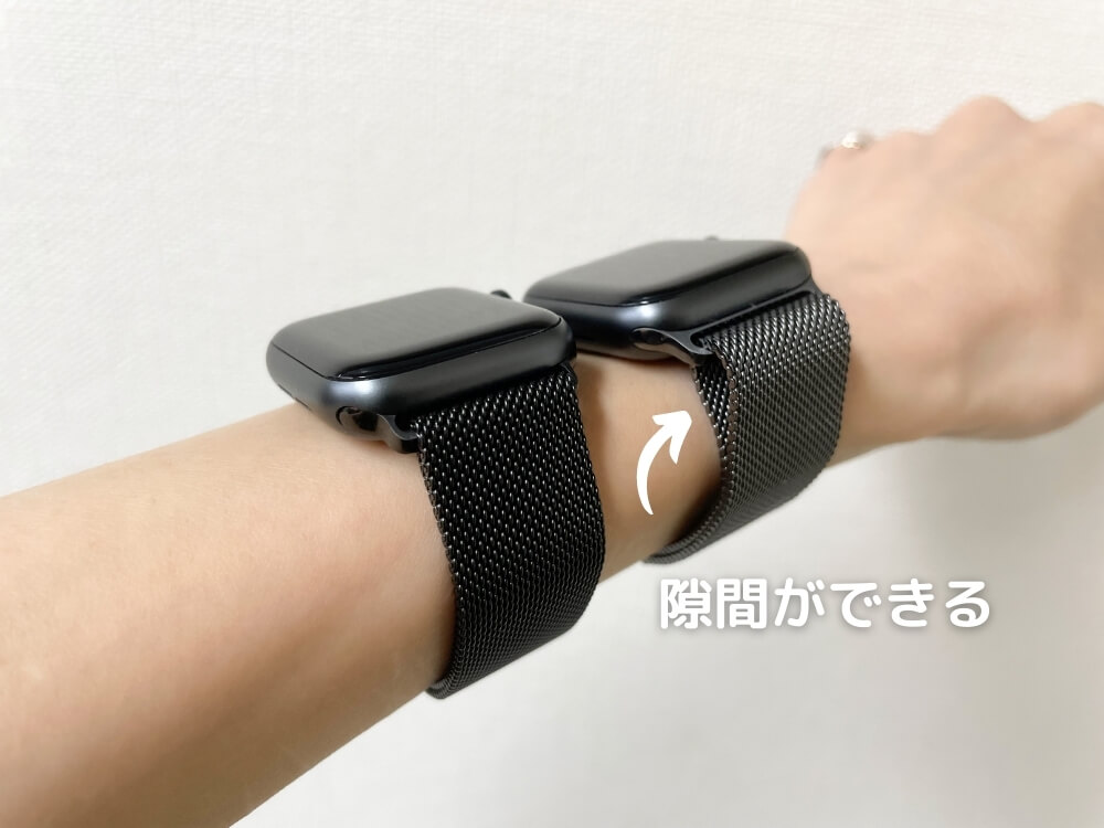 純正品Apple Watchミラネーゼループグラファイト45mm