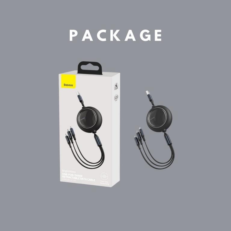 3in1 巻取り式充電ケーブル ｜ガジェる